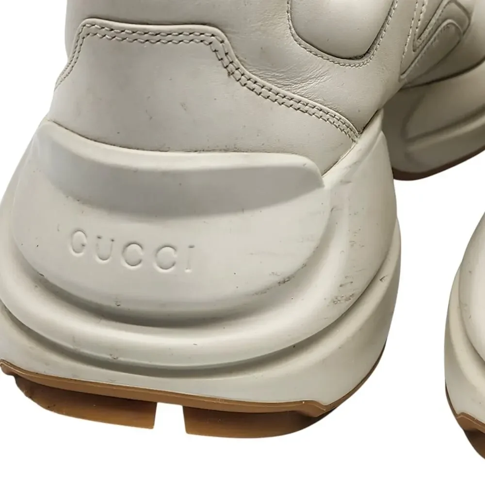 GUCCI Rhyton Interlocking GG Screener Star Leather Sneakers UK 7 US 8